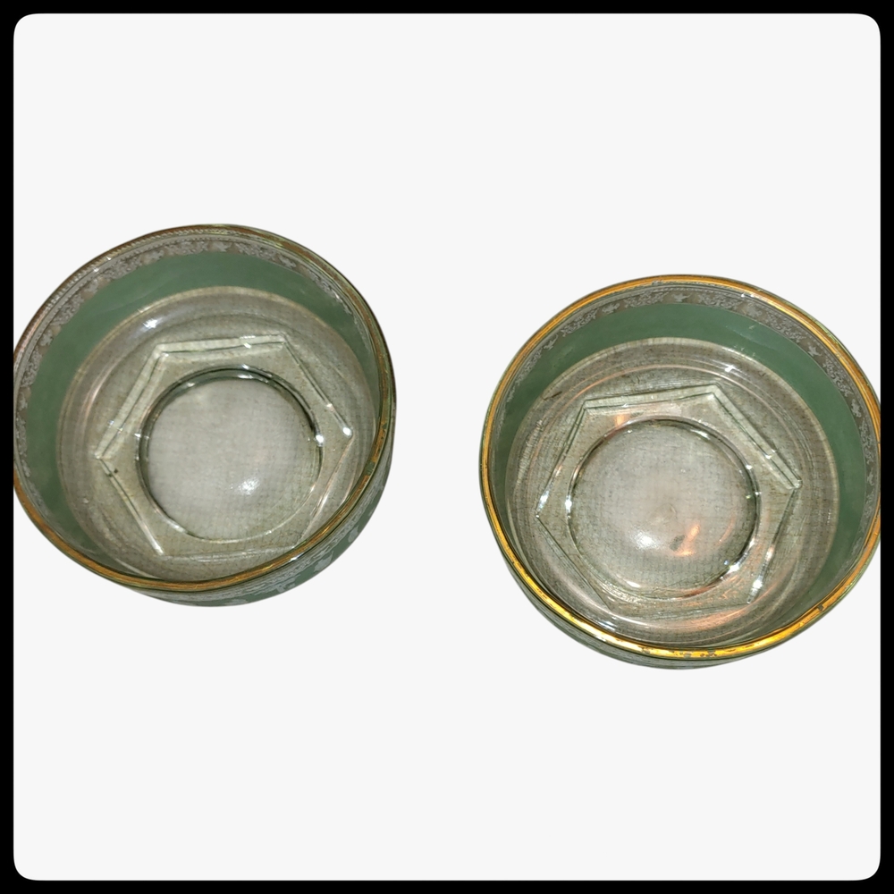 Two Vintage Jeannette Glass Hellenic Salad/Dessert Bowls - Picture 3 of 6